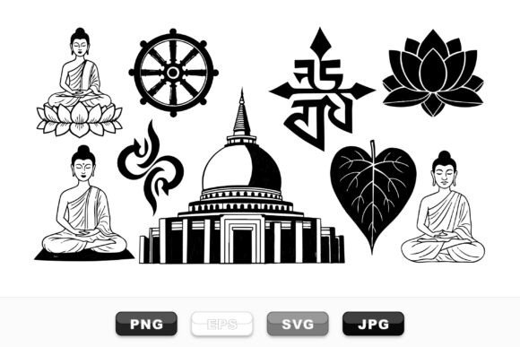 Download Buddhist Spiritual Symbol SVG Set - Symbol Collection