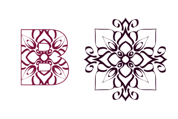 Download Mandala Font Alphabet B Design - Premium Resources